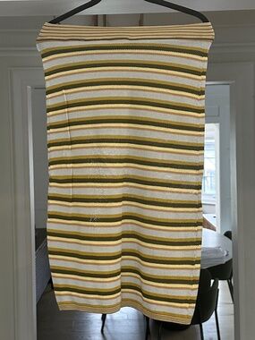 LISA SAYS GAH Knee-length Multicolour Striped Britt Skirt - XL/2X